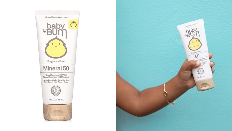 The Sun Bum Baby Bum SPF 50 Sunscreen Lotion.