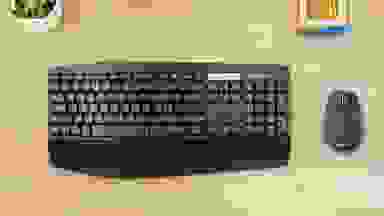 Logitech MK850 Performance Keyboard and Mouse on a desk.