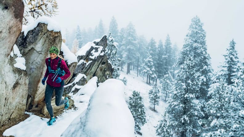 Winter trail running