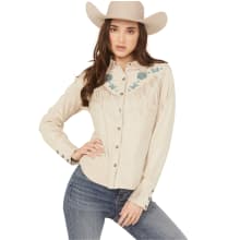 Product image of Shayanne women’s embellished faux suede top