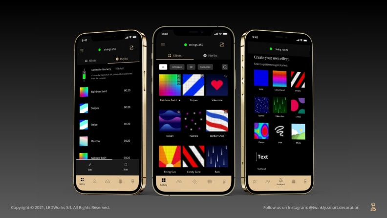 A shot of the lights' UI on its smartphone app.