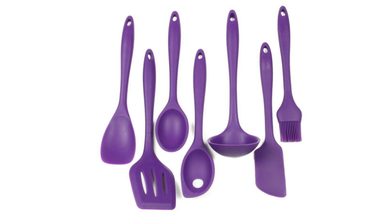 Purple kitchen utensils