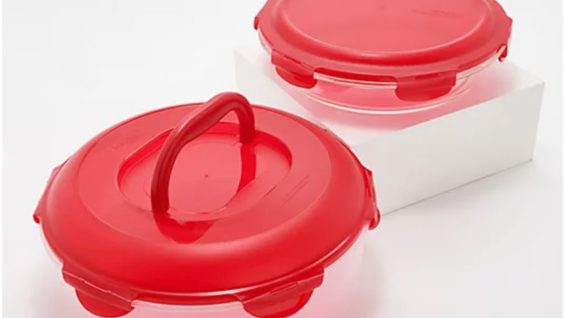 food container with red cover