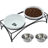 Product image of YY FOREY Ceramic and Stainless Steel Cat Bowls