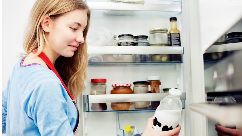 Cleaning and organizing the fridge is a great chore for teenagers.