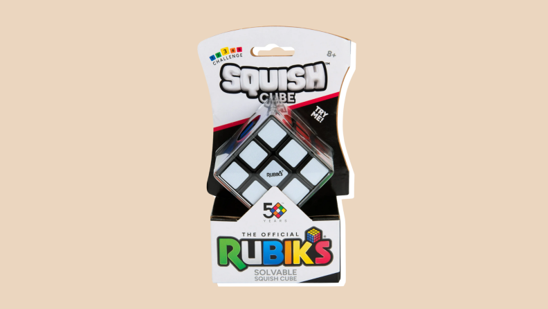 A squishy Rubik's cube in a box.