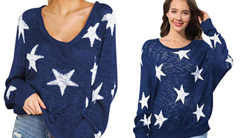 Star print sweater from Amazon