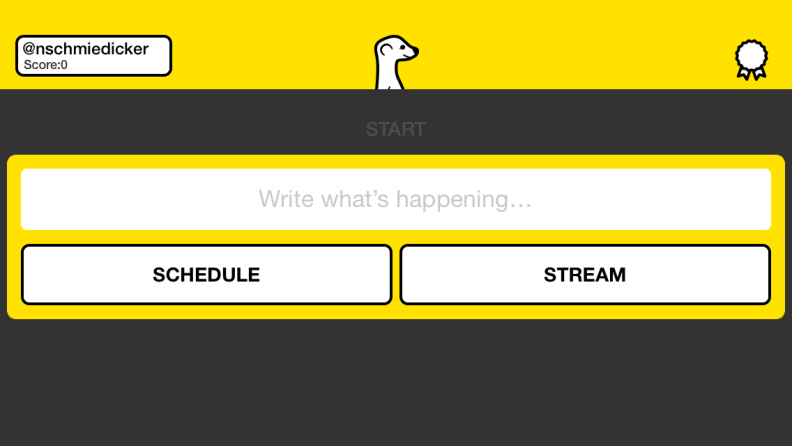 All you need is a Twitter account to login and use Meerkat.