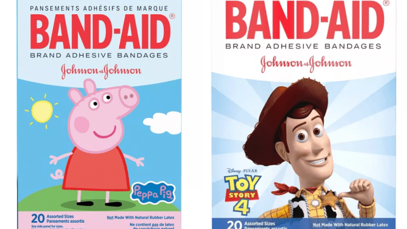 Band-Aids with Peppa Pig and Toy Story