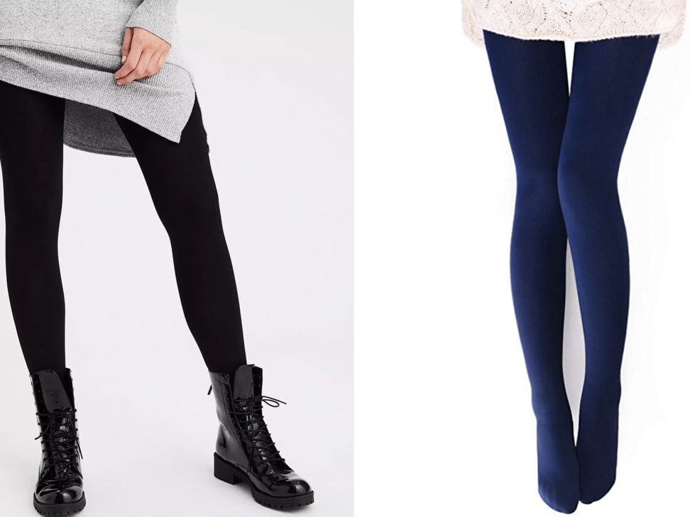 Women Fleece Lined Leggings Winter Warm Stockings Pantyhose Panty Hose  Tights Stretchy Leggings(Black)