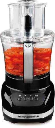 Homtone Professional Food Processors Food Chopper, 600W with 16 Cup  Processor Bowl, 4 Blades, Food Chute