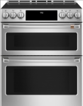 Product image of Cafe CHS950P2MS1 30-Inch Slide-In Induction Smart Range with 5 Elements, Double Oven