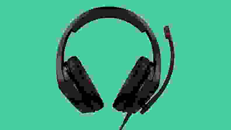 close up of gaming headset.