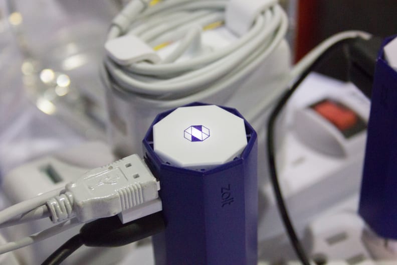 The Zolt in a power strip