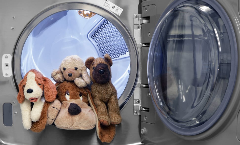 teddy bear in washing machine