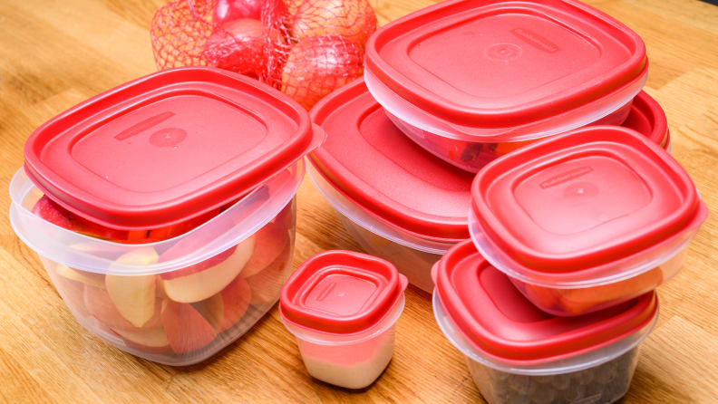 Dorm Life Essentials - Rectangular Food Storage Containers with Lids -  College Student Cooking Supplies