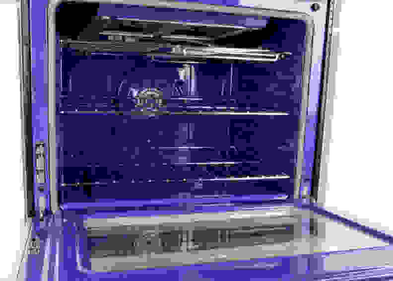 Blue oven interior