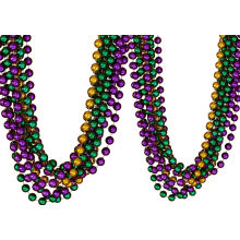 Product image of Mardi Gras Green Purple Gold Metallic Bead Necklaces
