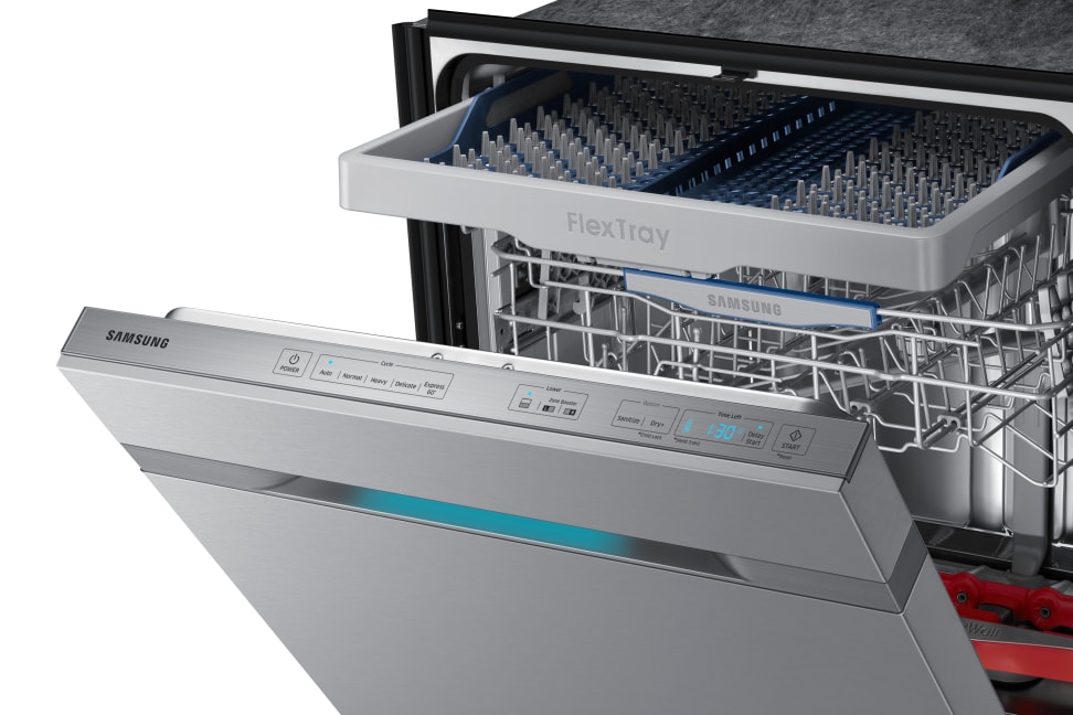 The new Samsung top control WaterWall dishwasher