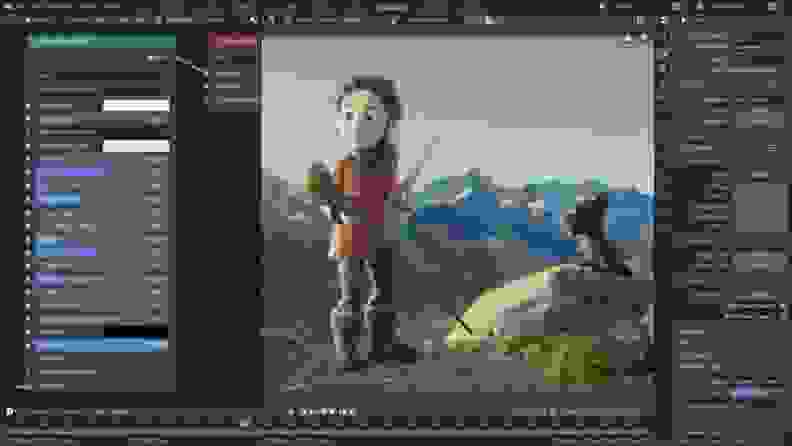 The Blender software showing off some impressive animation graphics.