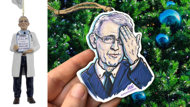 Dr. Anthony Fauci Christmas ornaments