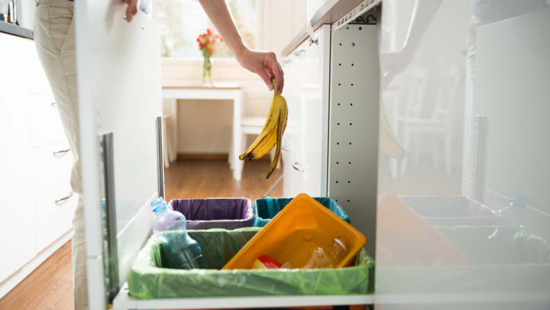 Create a designated recycling space that’s convenient yet out of the way.