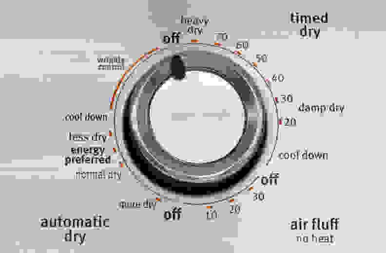 Don't expect precise cycle selection when dealing with crank timers like the one found on the Maytag Centennial MEDC215EW.