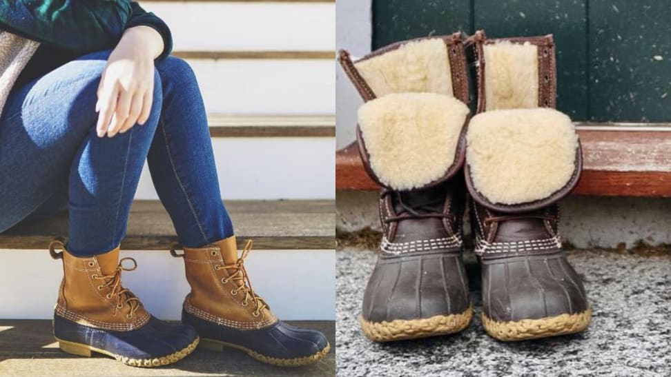 chamois lined bean boots