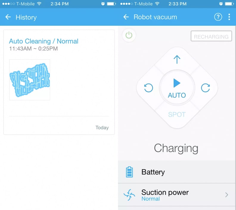 Samsung Powerbot smart features screenshot