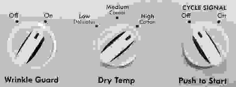 The Kenmore 62342's three temp settings and a Wrinkle Guard are almost as basic a feature set as you could find.