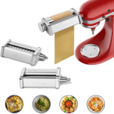Innomoon 3-Piece Pasta Roller & Cutters Attachments Set for KitchenAid Stand Mixers, Included Pasta Sheet Roller,Spaghetti & Fettuccine Cutter Maker