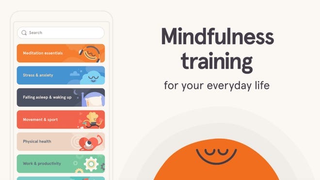 headspace app on white background