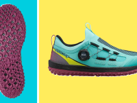 Product shot of the teal, pink, purple and yellow Saucony Switchback 2 shoe.