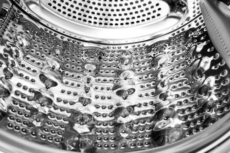 The bubbles in the stainless-steel drum help clean your clothes without destroying them.
