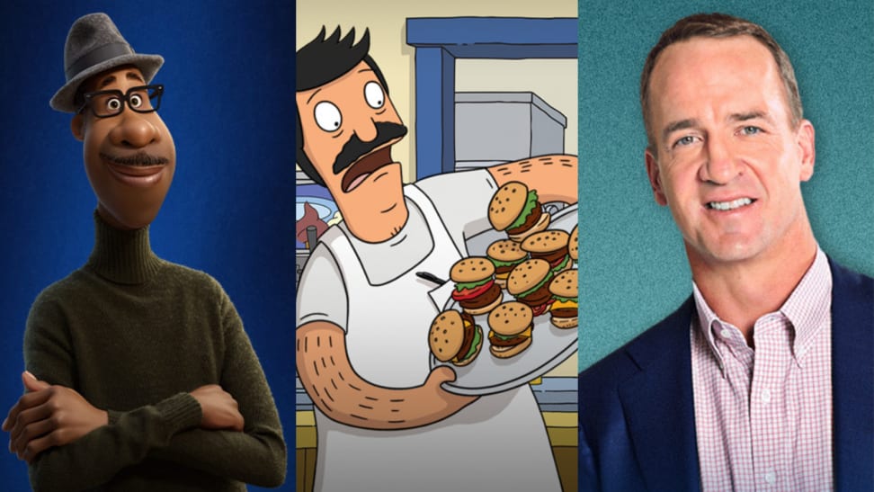 Screenshots from the movie 'Soul," show 'Bob's Burgers,' and show 'Peyton's Places.'