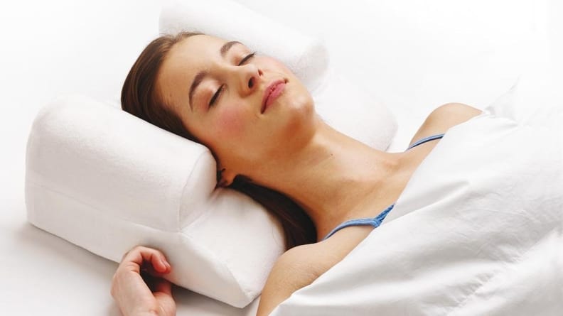 This pillow will keep your head in place as you sleep.