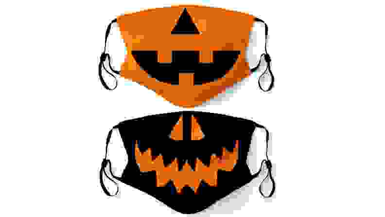 Two jack-o-lantern mask