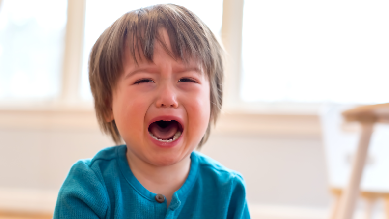 Tantrums are common when kids are anxious.