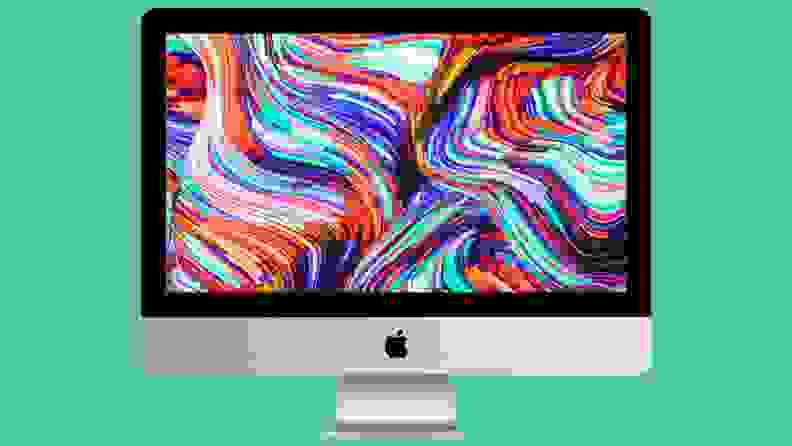 An Apple iMac screen.