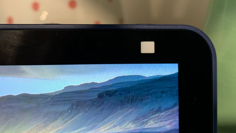 The camera shutter is enabled on the Amazon Echo Show 5 (second-gen).