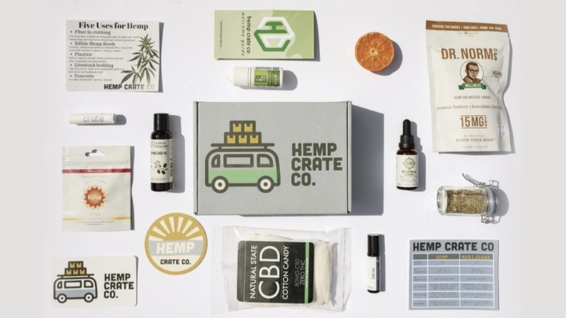 A collection of CBD products
