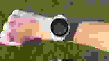 Garmin golf watch displayed on arm