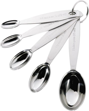 VOJACO Measuring Cups and Measuring Spoons, Measuring Cups and Spoons Set  of 10 Pieces, Stainless Steel Measuring Cup Set for Dry Liquid Food, Metal
