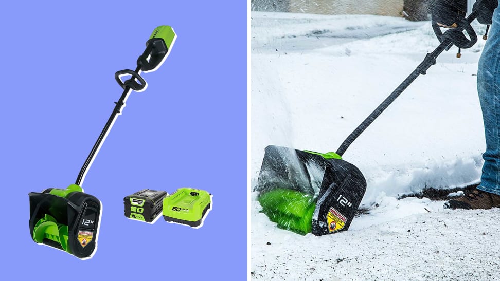 Greenworks 80V Cordless Brushless Snow Shovel with 2.0 Ah Battery and Rapid Charger
