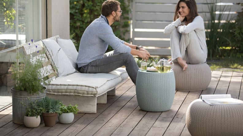 Keter Urban Knit Pouf Set