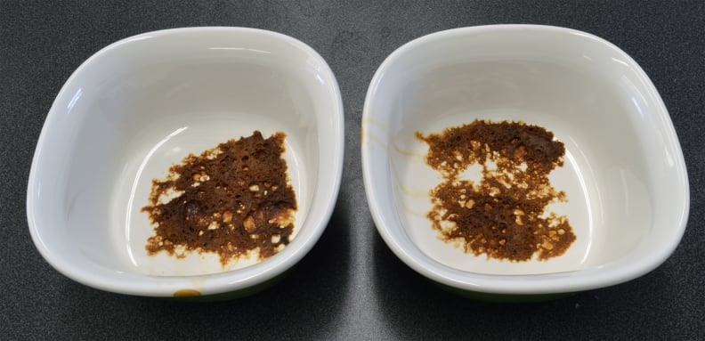 KitchenAid KDTM704ESS burnt cheese samples