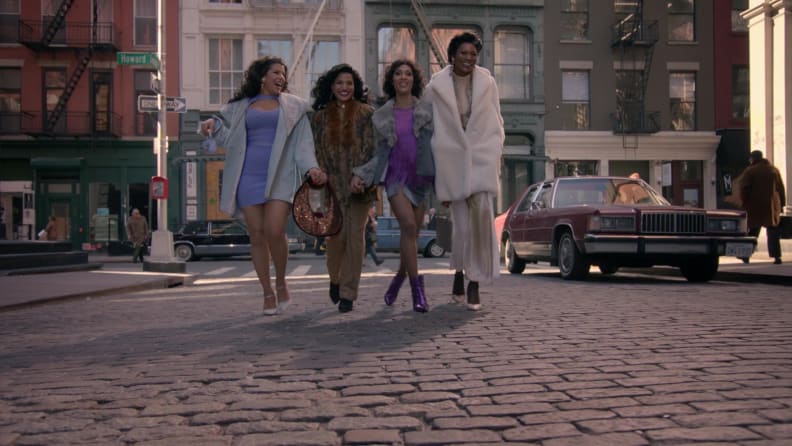 Mj Rodriguez, Indya Moore, Dominique Jackson, and Hailie Sahar in Pose