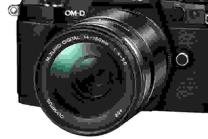 The Olympus M. Zuiko 14-140mm f/4.0-5.6 as mounted on the brand-new OM-D E-M5 II.