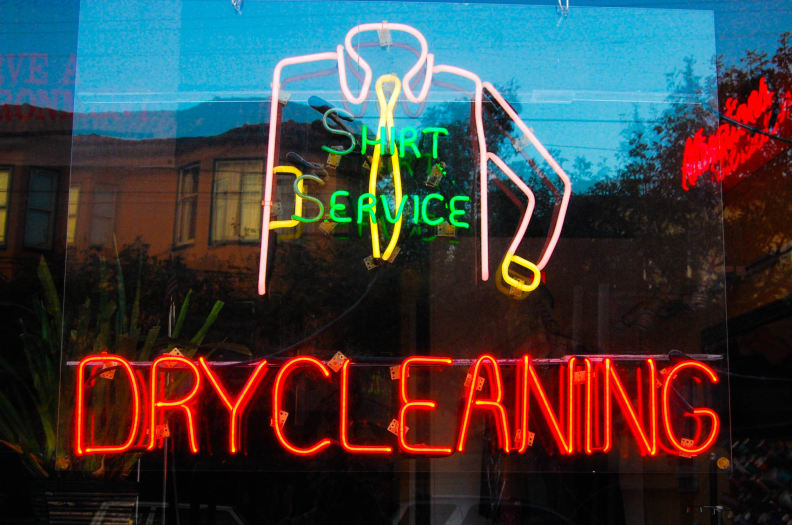 Dry cleaning is actually a wet process.