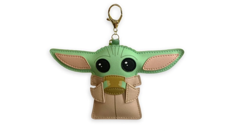 A decorative keychain with Baby Yoda